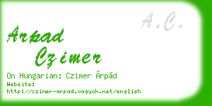 arpad czimer business card
